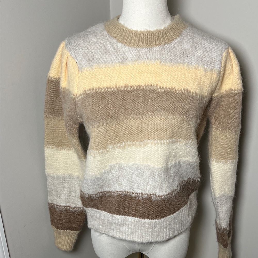 Heartloom Tan and Cream Knit Sweater